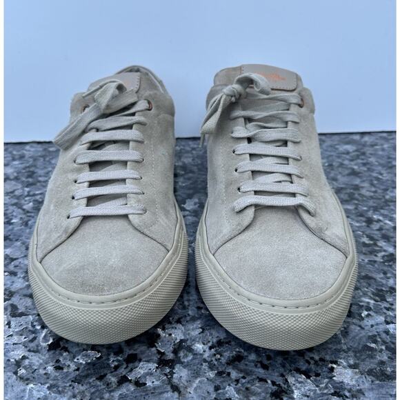 Good Man Mens Leather Suede Sneaker Low Top Lace Up Shoes Italy Made Size 11 main image 11